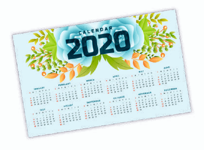 Flat Pocket Calendars