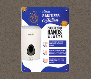Touch-Free Dispenser Wall Mounted Sign